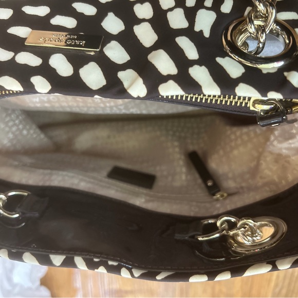 Kate Spade Animal Print Shoulder Bag Brown and Ivory - Picture 11 of 14